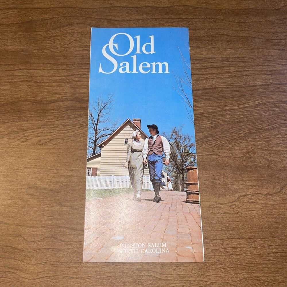 Vintage 1970's Travel Brochure Old Salem Winston Salem NC  Color Photos